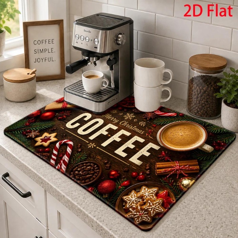 Bar Mat Rubber - Alas Meja untuk Bar Kopi, Motif