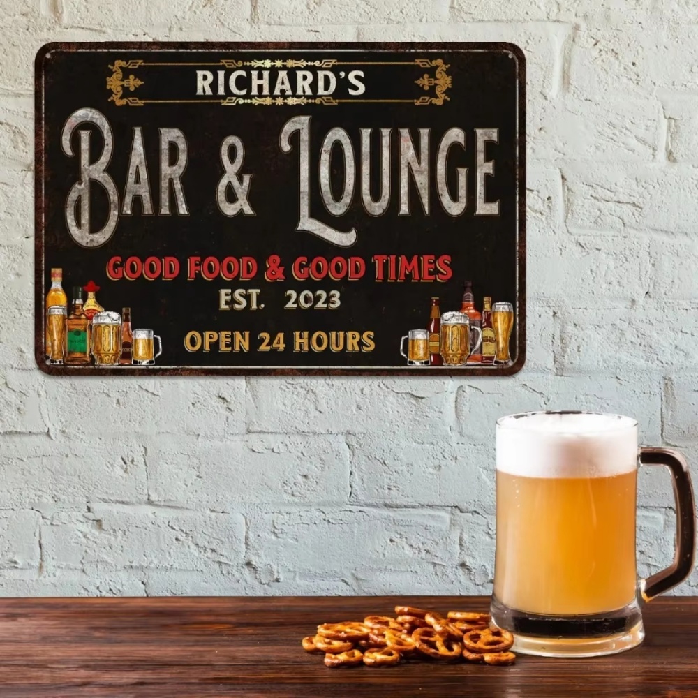 Papan Logam Kustom untuk Bar & - Home Bar Lounge ulasan dan harga