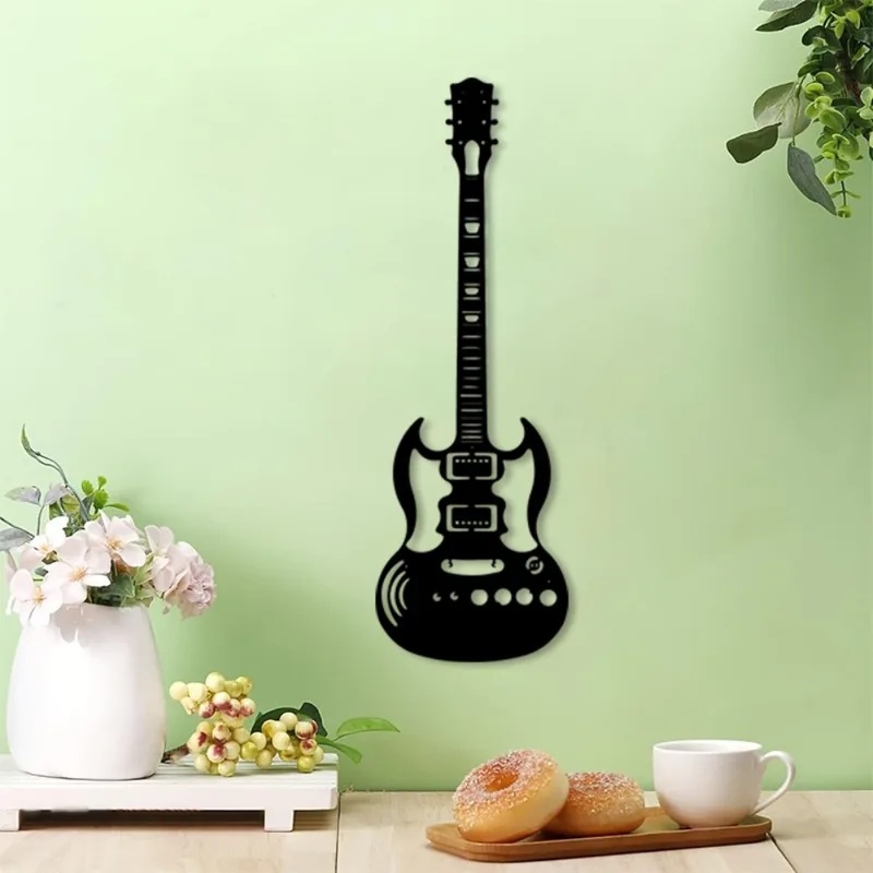 Patung Gitar Logam 3D untuk De - Home Bar Lounge ulasan dan harga