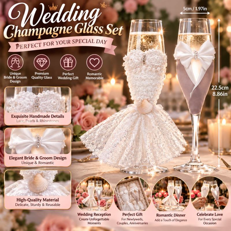 Set Gelas Champagne untuk Pern - Home Bar Set ulasan dan harga